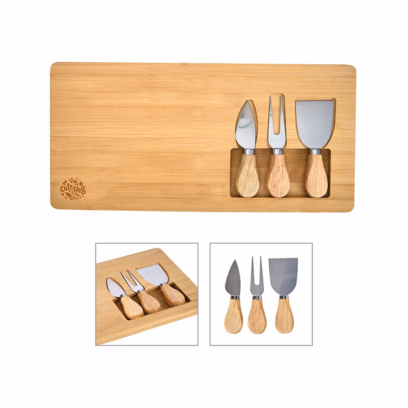 Custom Morrissey 4-Piece Bamboo Cheese Set