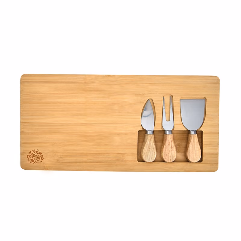 Custom Morrissey 4-Piece Bamboo Cheese Set