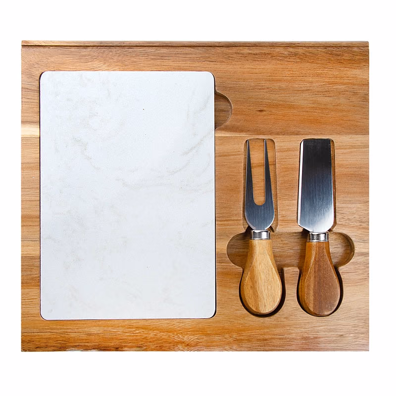 Custom Carson 4-Piece Acacia Wood Cheese Set