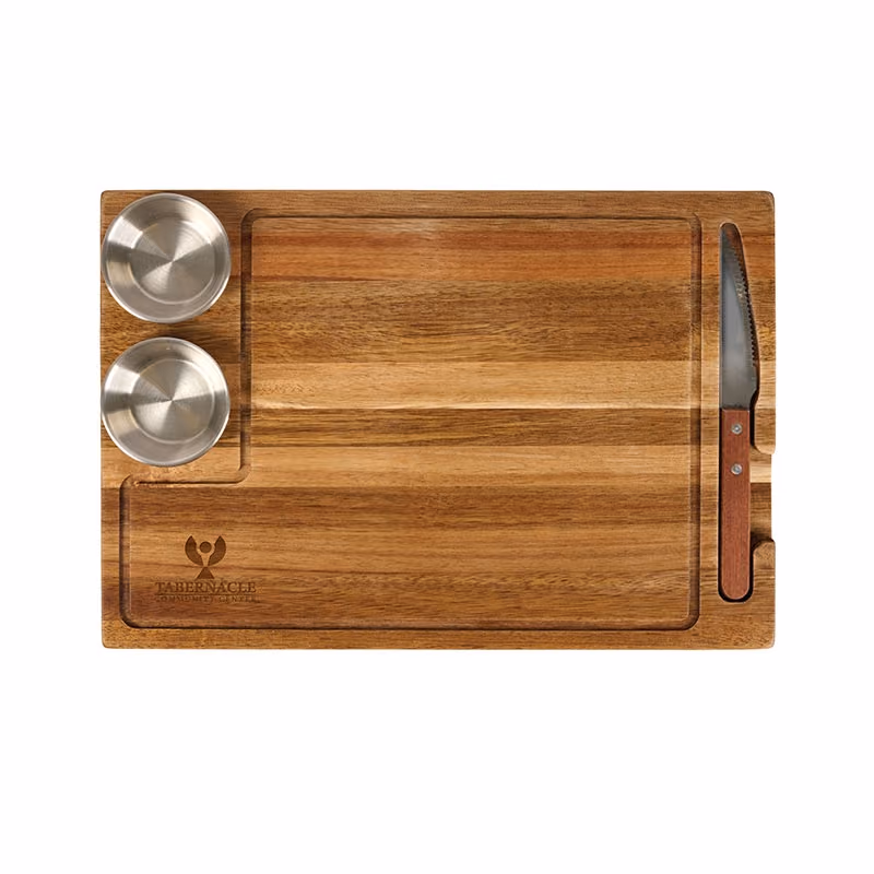 Custom Arthur 4-Piece Acacia Wood Steak Board