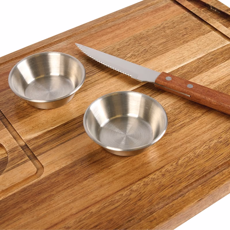 Custom Arthur 4-Piece Acacia Wood Steak Board