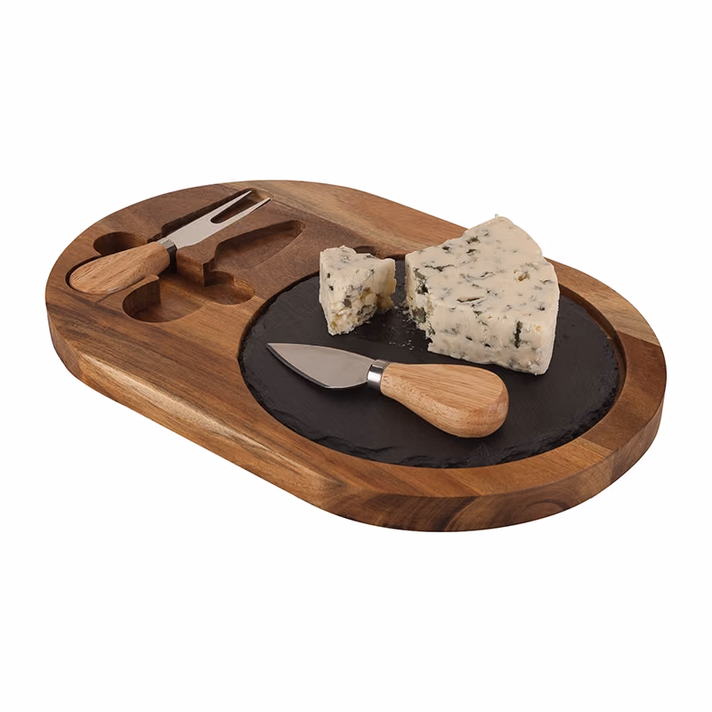 Custom Bon Appetit Slate Cheese Set