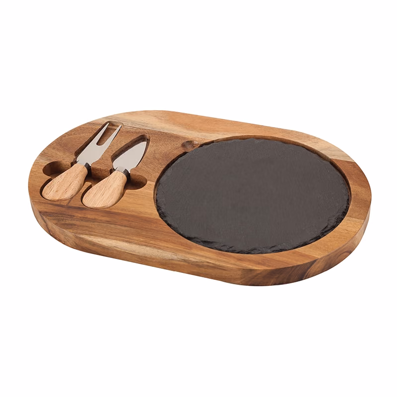 Custom Bon Appetit Slate Cheese Set