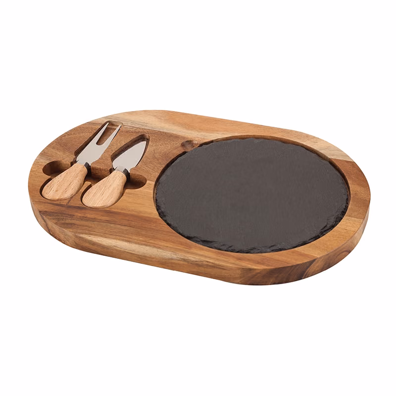 Custom Bon Appetit Slate Cheese Set