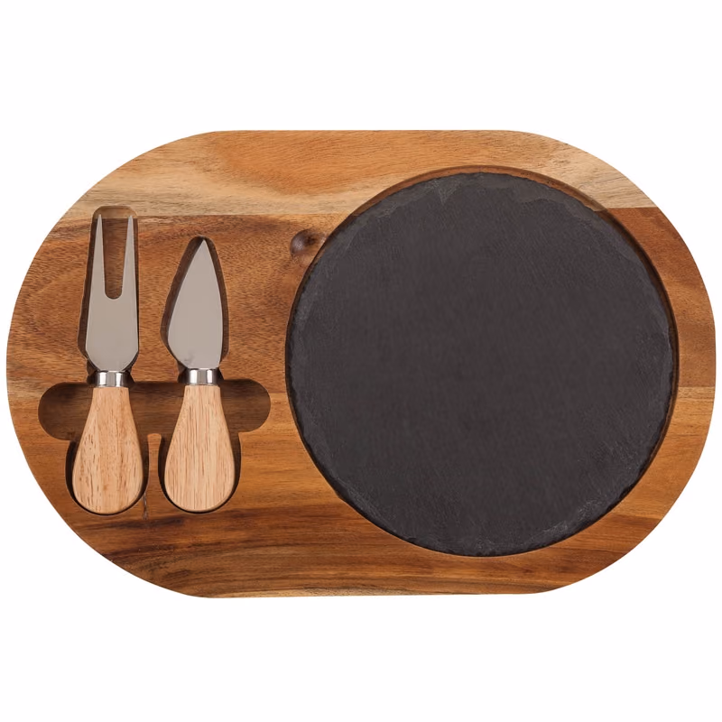 Custom Bon Appetit Slate Cheese Set