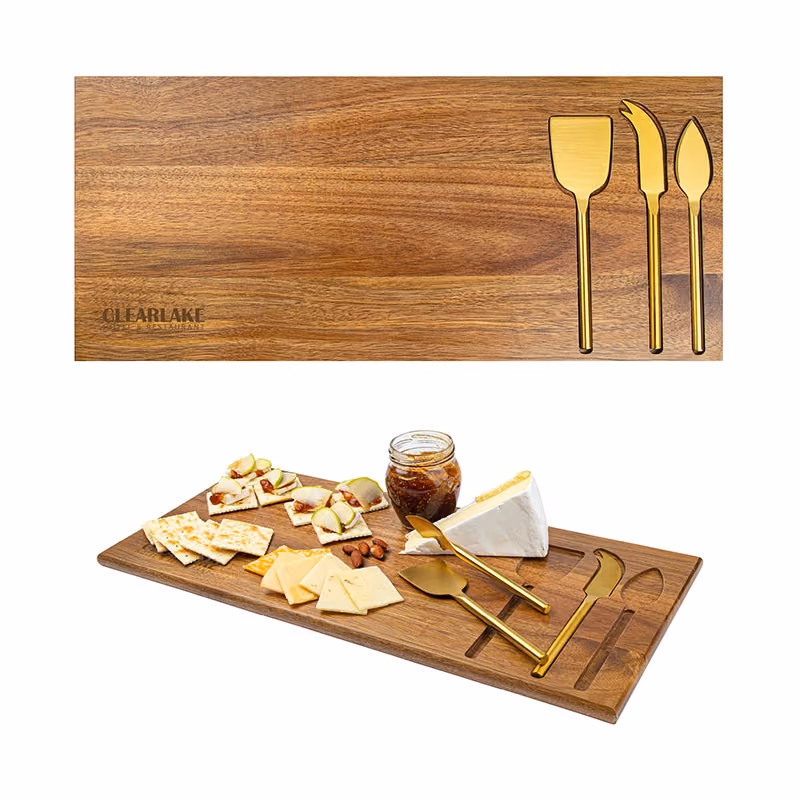 Custom Wright 4-Piece Acacia Wood Serving Set