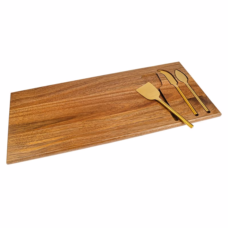 Custom Wright 4-Piece Acacia Wood Serving Set