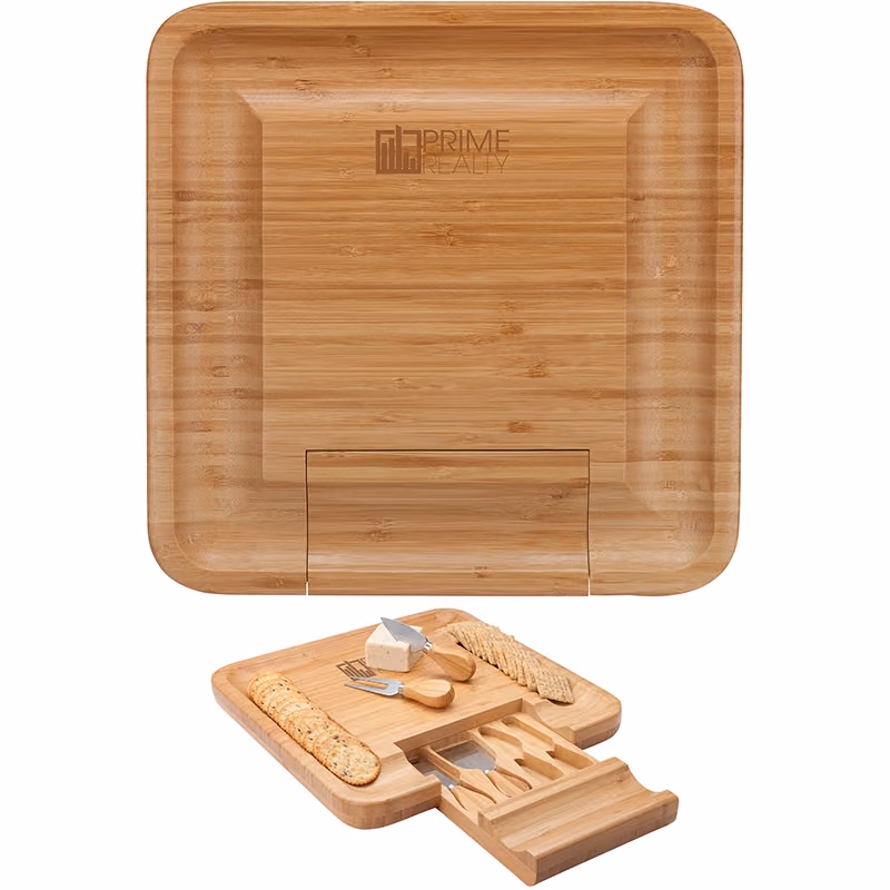 Custom Lorenzi 4-Piece Bamboo Cheese Tray