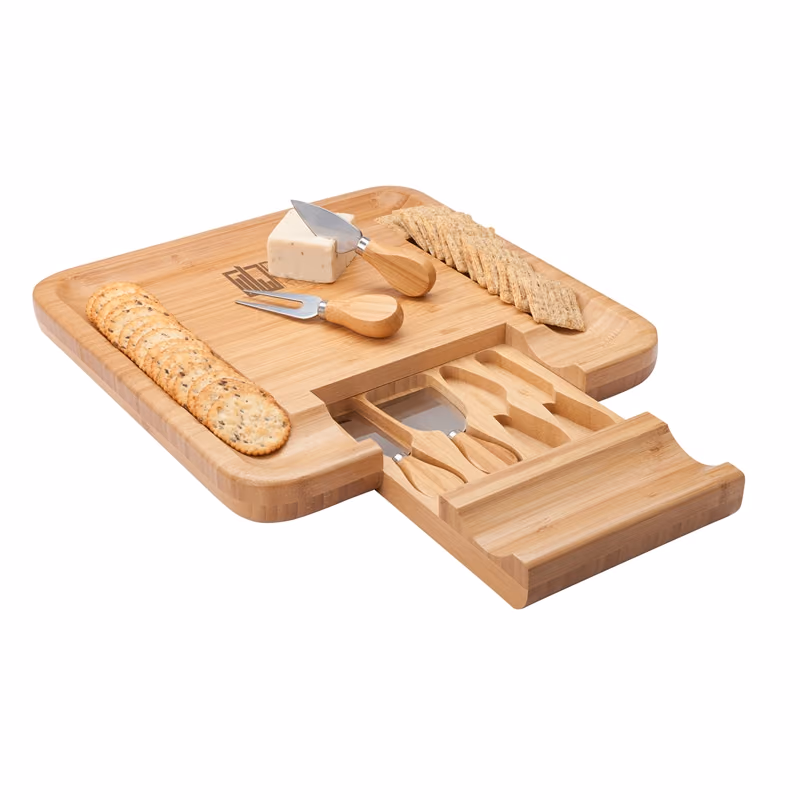 Custom Lorenzi 4-Piece Bamboo Cheese Tray