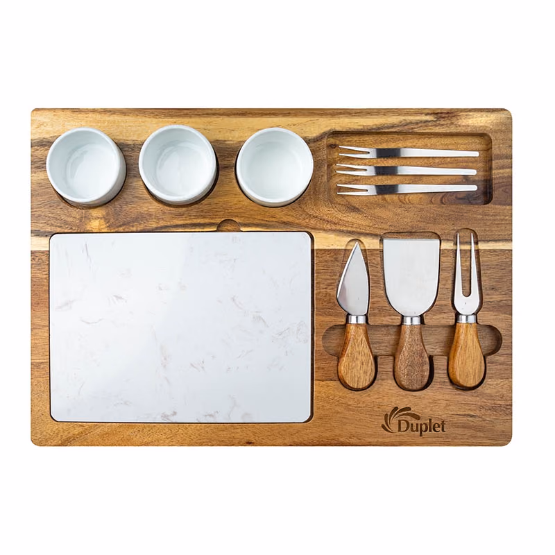Custom Milton 11-Piece Acacia Wood Cheese Set