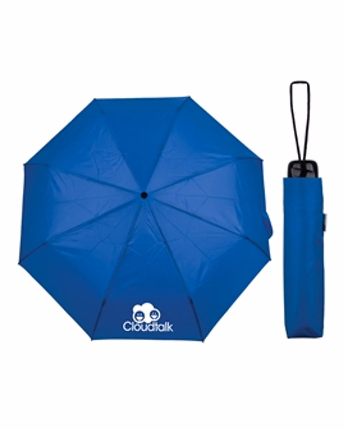 Custom Scottsboro 42" Recycled Folding Umbrella - Blue