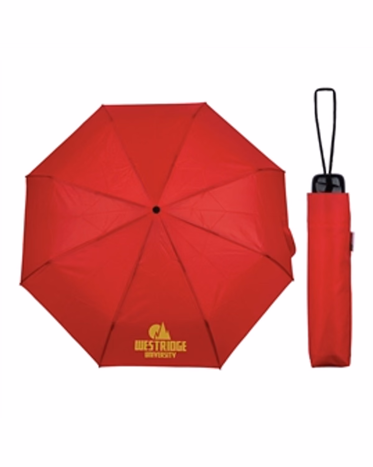 Custom Scottsboro 42" Recycled Folding Umbrella - Red