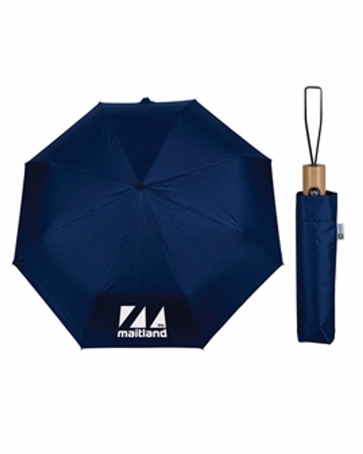 Custom Huntsville 42" Recycled Auto Open/Close Folding Umbrella - Navy