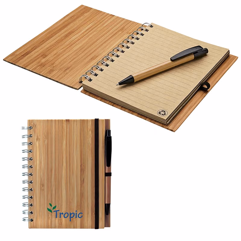 Custom Albany Bamboo Notebook & Pen