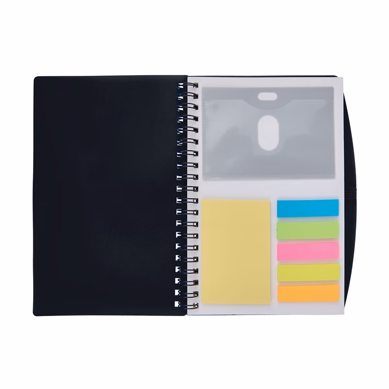 Custom Bates Spiral FSC Notebook With Sticky Notes and Flags