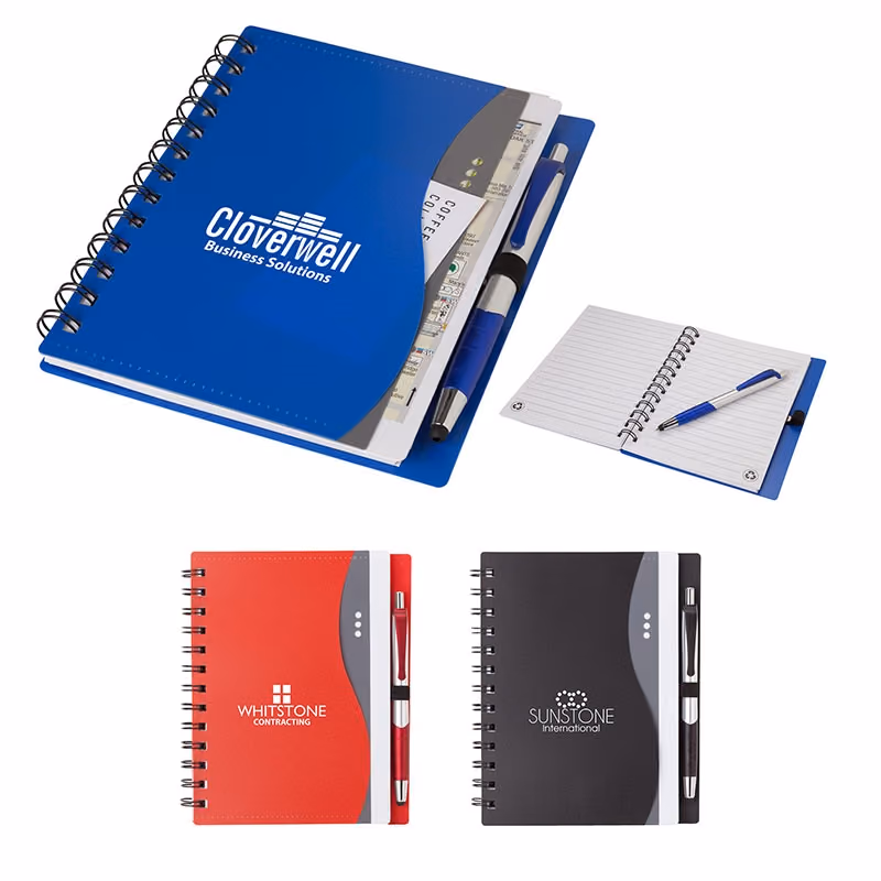 Custom Bellevue Junior Notebook w/Stylus Pen