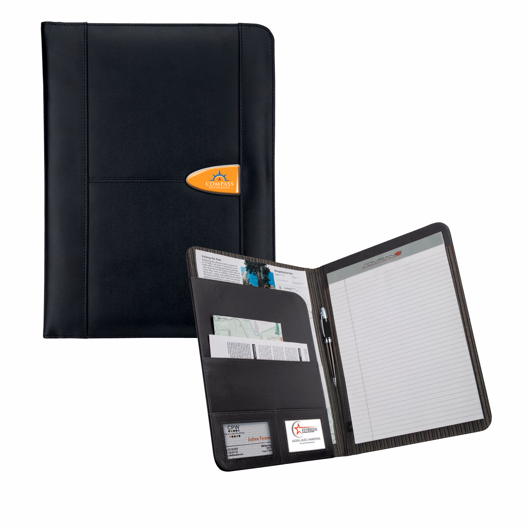 Custom Lepidus I Leather Letter Size Padfolio