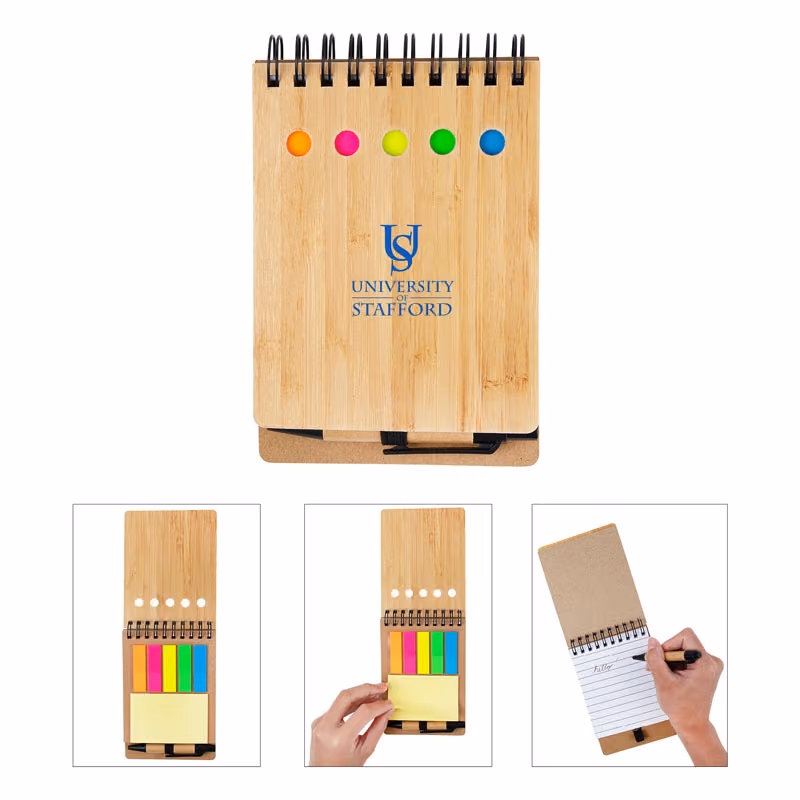 Custom Ridgecrest 3-in-1 Bamboo Jotter w/Pen