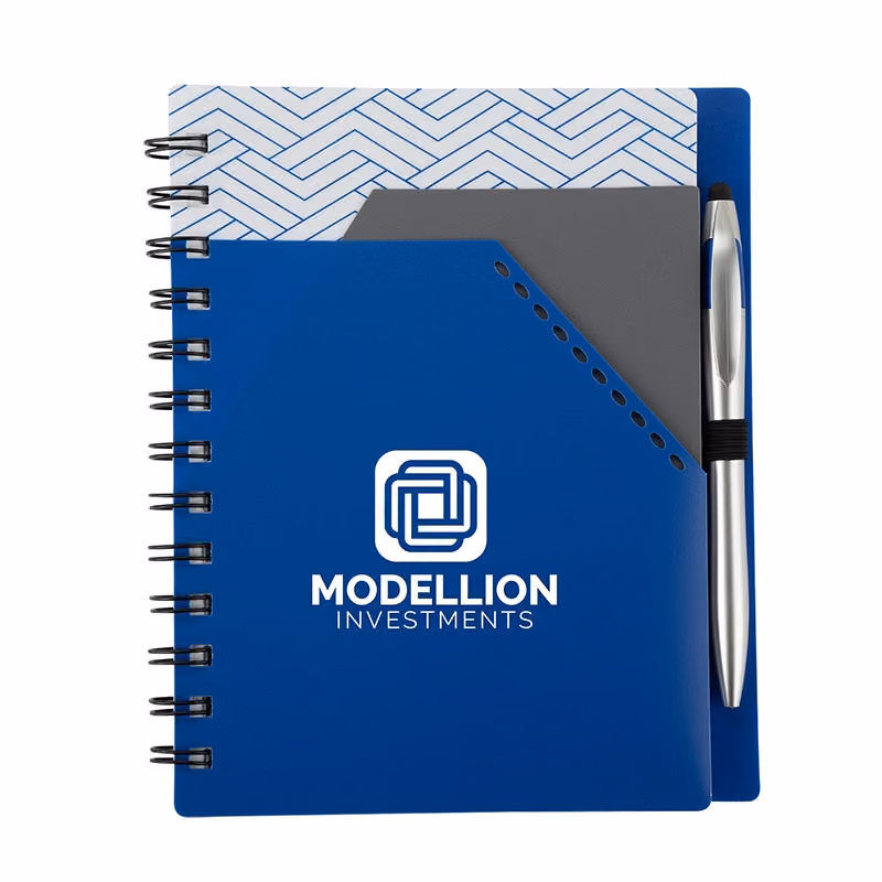 Custom Trapezoid Junior Notebook w/ Stylus Pen