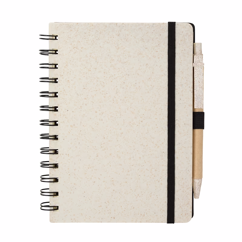 Custom Venture Junior Wheatstraw Notebook & Pen