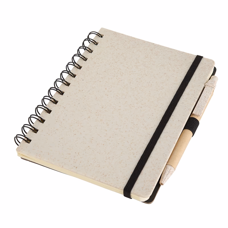 Custom Venture Junior Wheatstraw Notebook & Pen