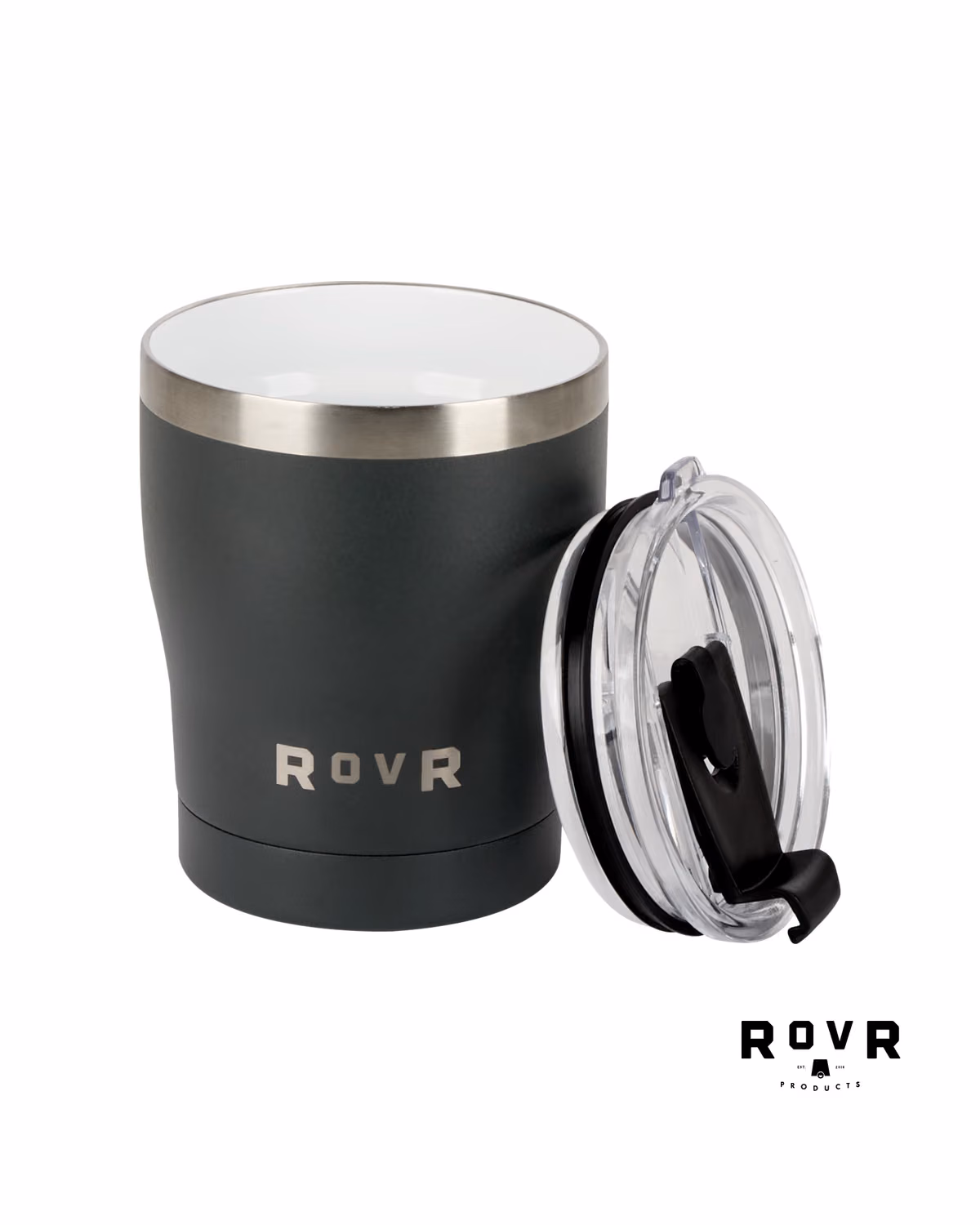 Custom RovR 12 oz. Vacuum Insulated Lowball Tumbler - Charcoal