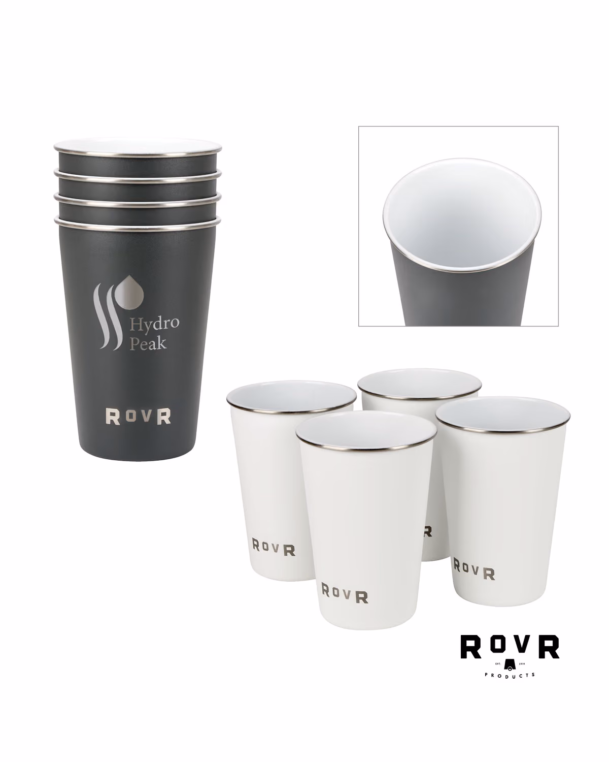 Custom RovR Pack of 4, 16 oz. Single Wall Beer Pints