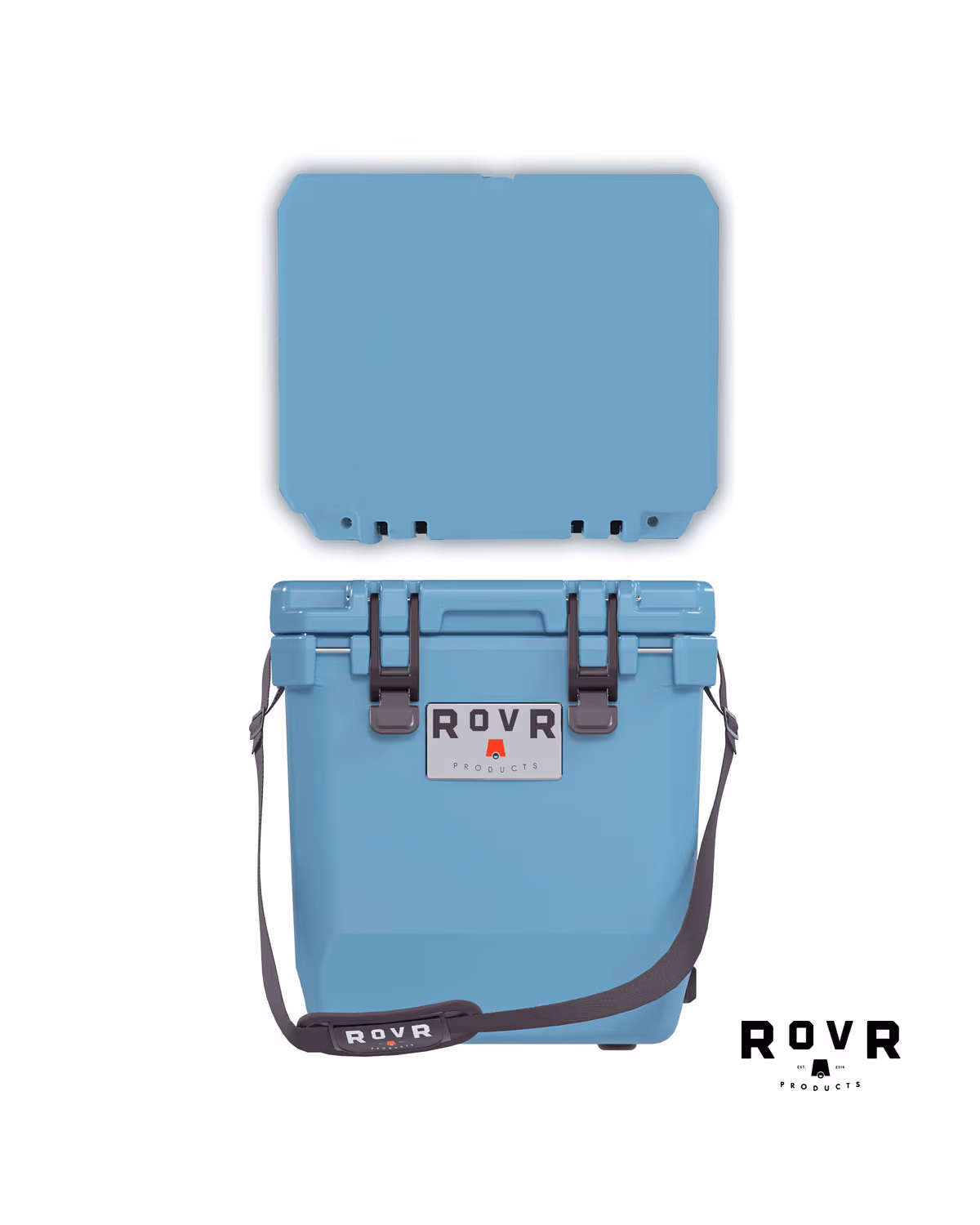 Custom RovR CoolR 25qt Hard Cooler - Light Blue