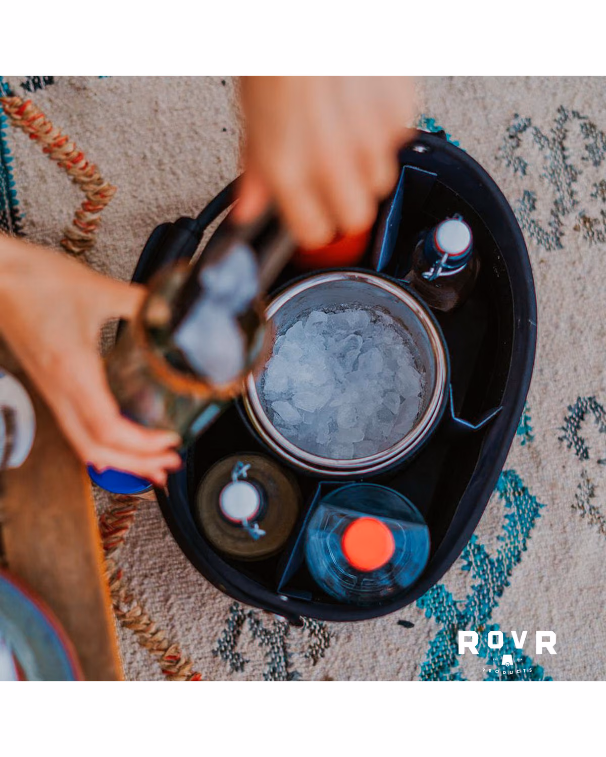 Custom RovR IceR Mini Cooler - Grey