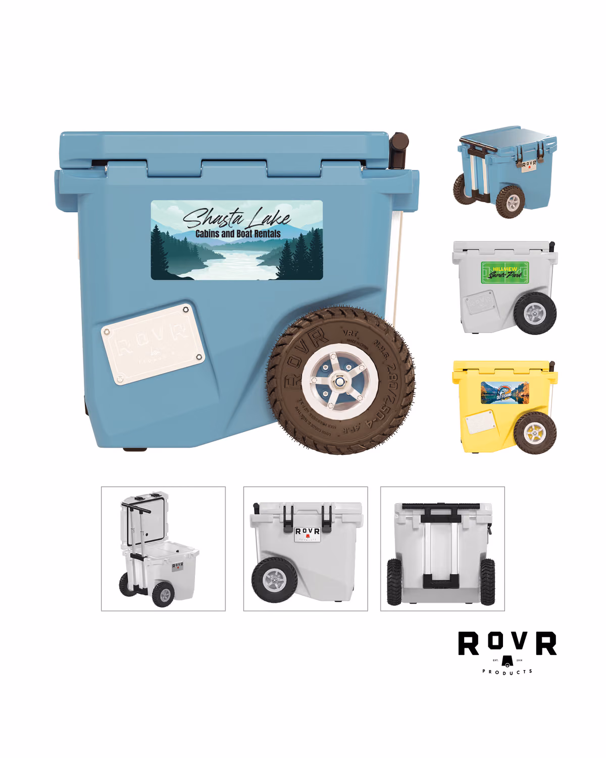 Custom RovR RollR 45qt Wheeled Hard Cooler