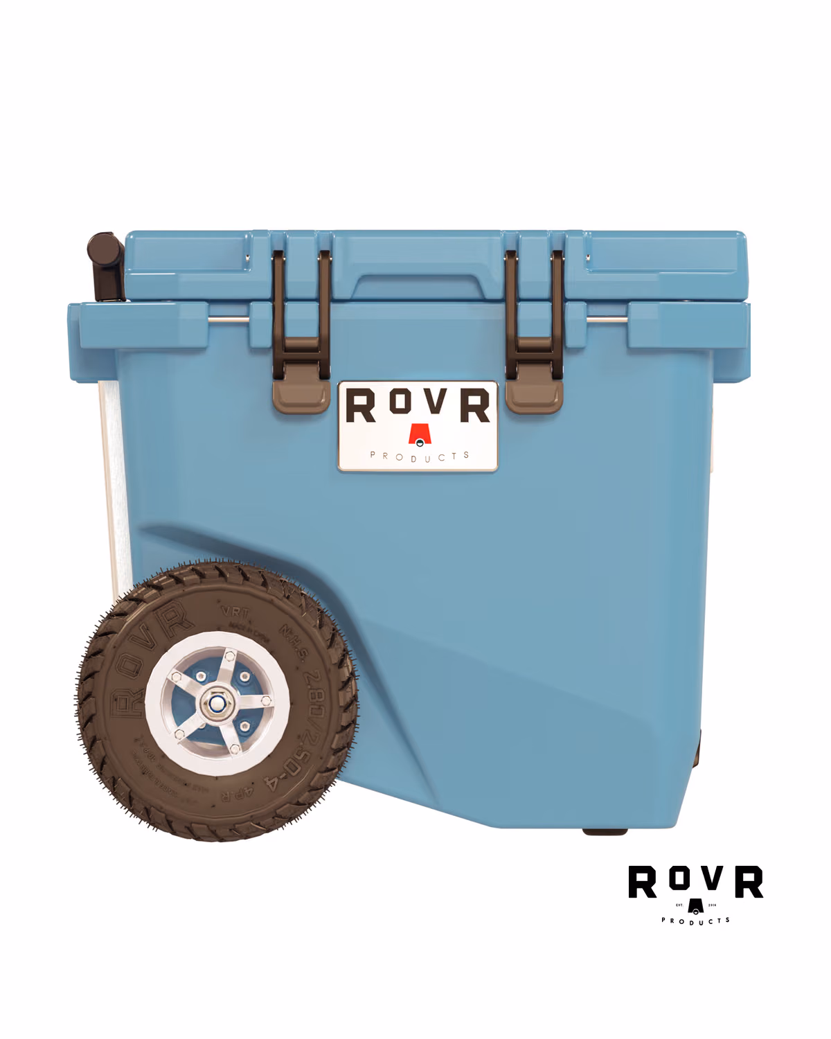 Custom RovR RollR 45qt Wheeled Hard Cooler - Light Blue