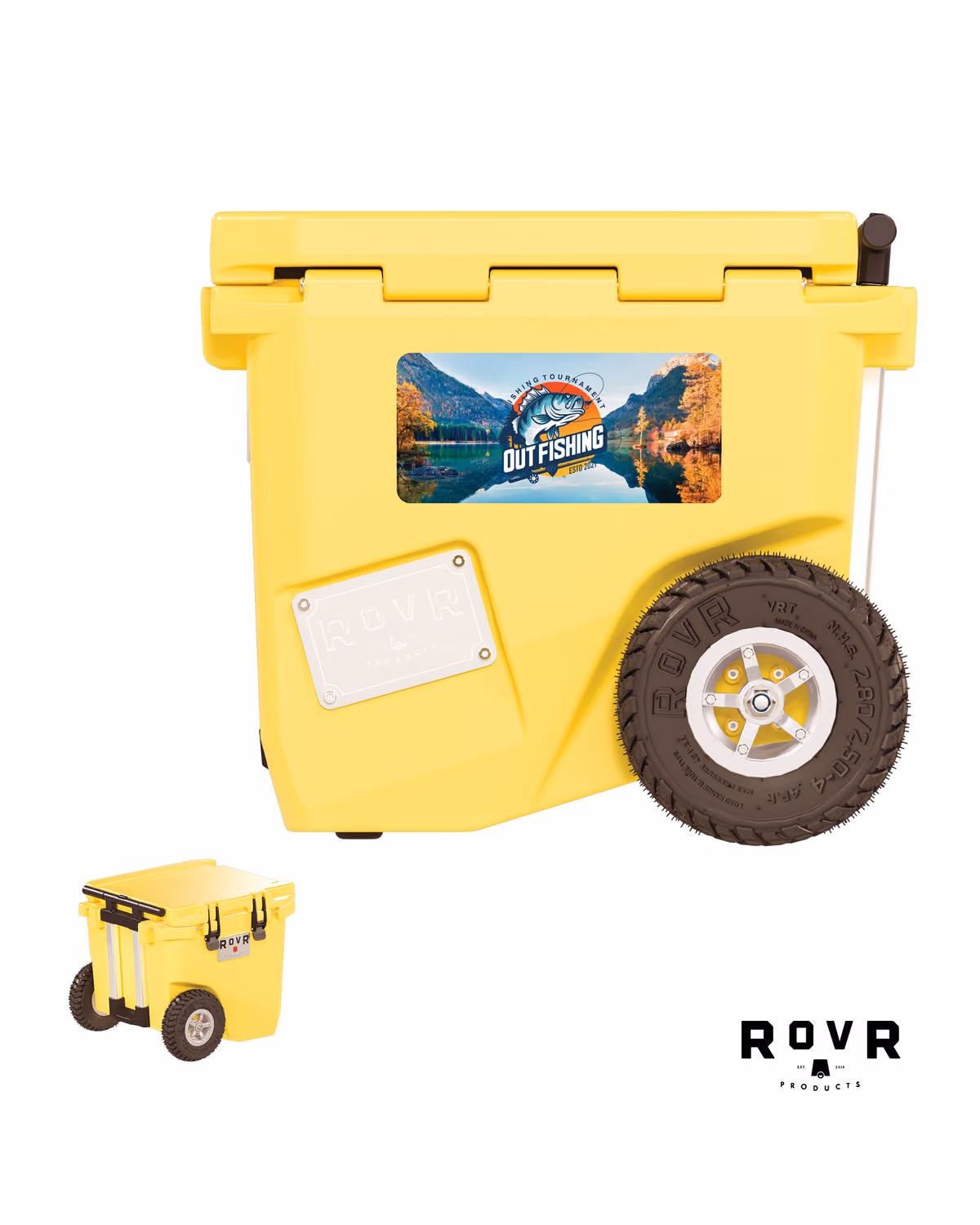 Custom RovR RollR 45qt Wheeled Hard Cooler