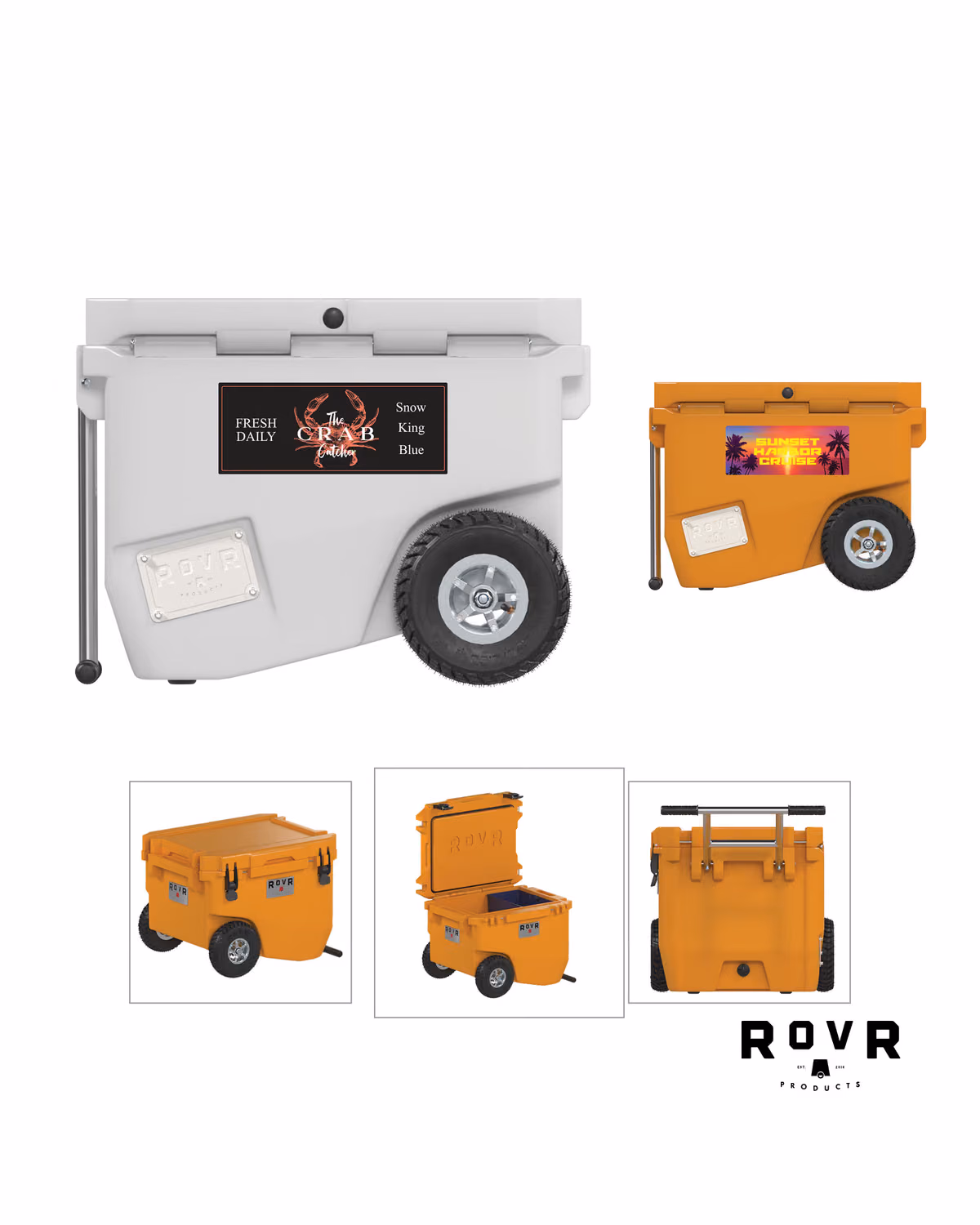 Custom RovR RollR 60qt Wheeled Hard Cooler