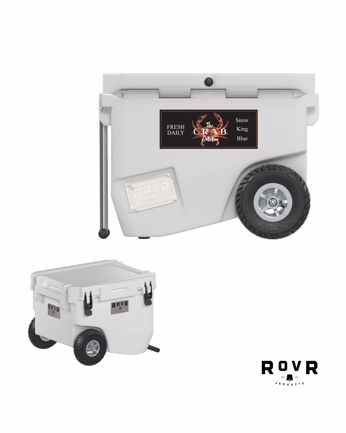 Custom RovR RollR 60qt Wheeled Hard Cooler
