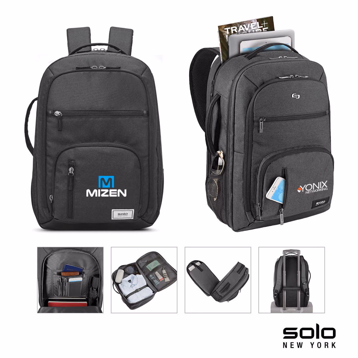 Custom Solo New York Grand Travel TSA Backpack