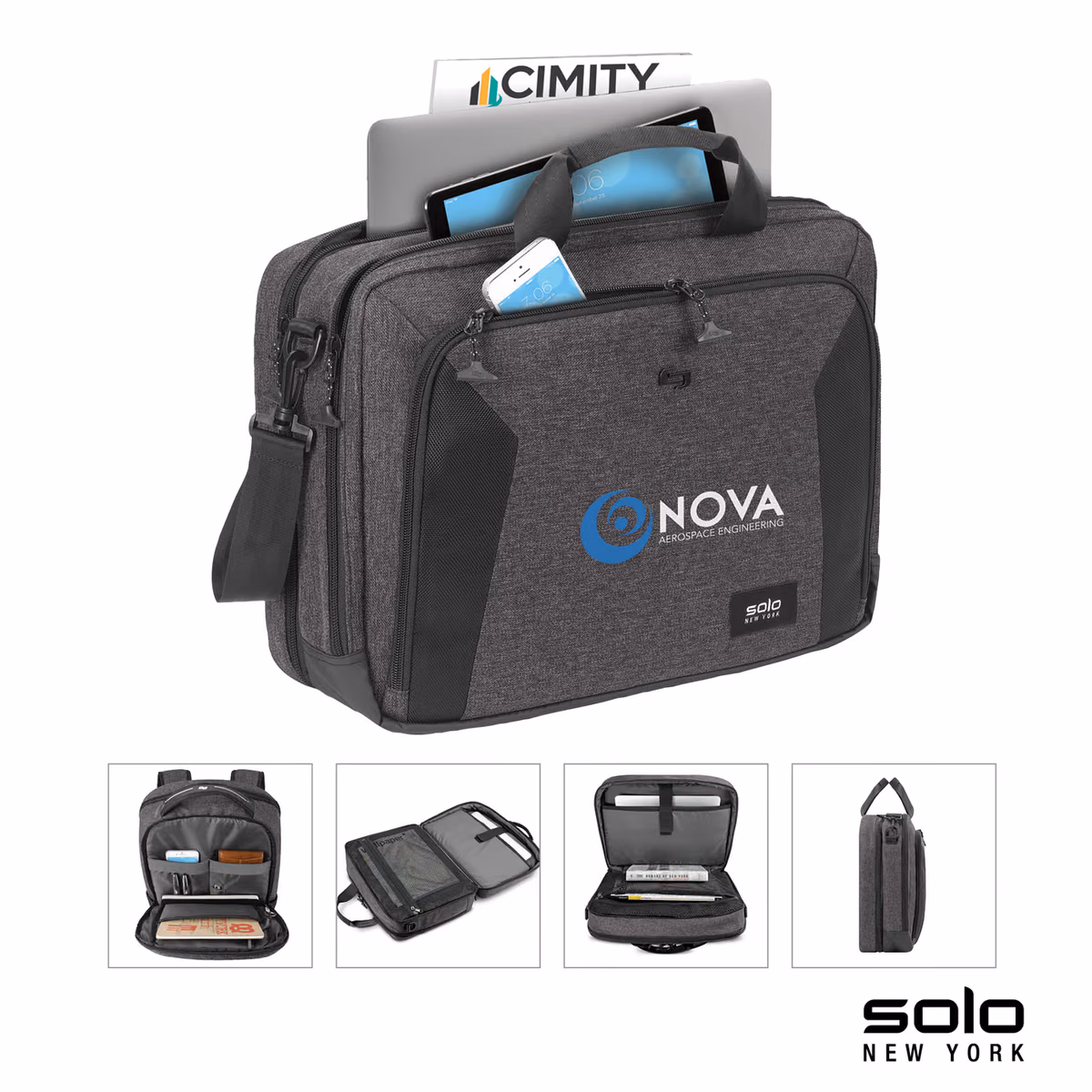 Custom Solo New York Voyage Briefcase