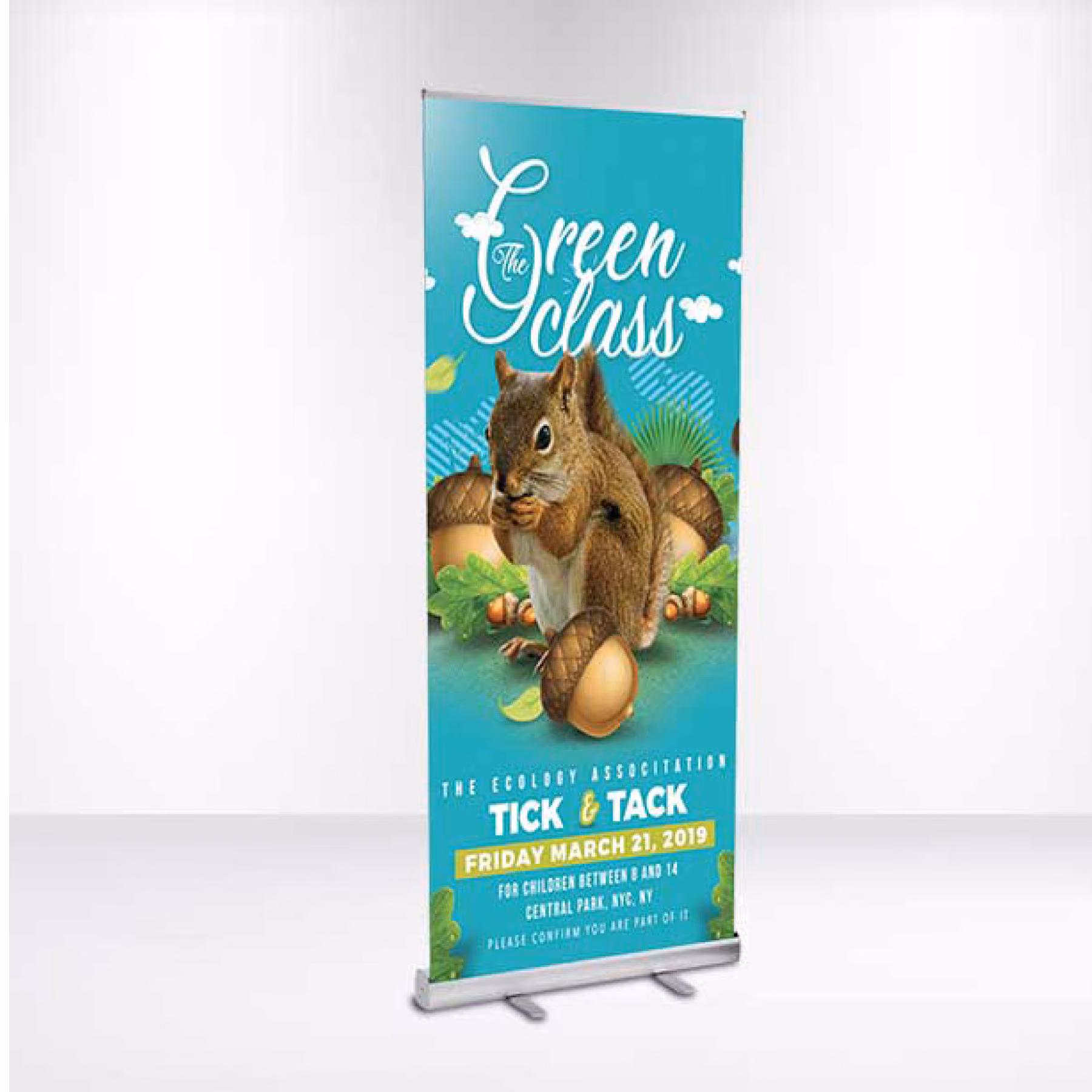 Custom DisplaySplash 31 ½" W x 78 ¾" H Roll-Up Fabric Banner