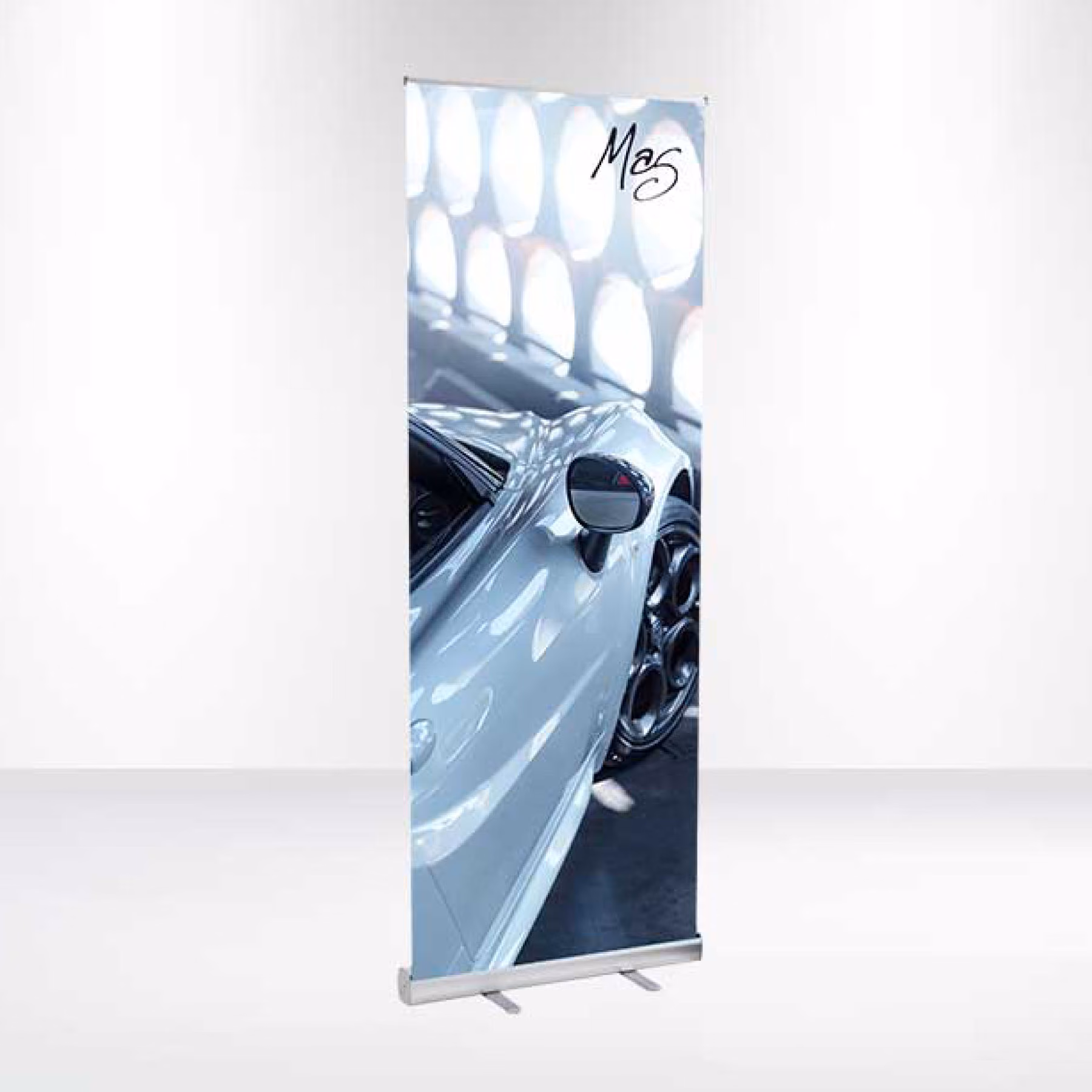 Custom DisplaySplash 31 ½" W x 78 ¾" H Roll-Up Fabric Banner