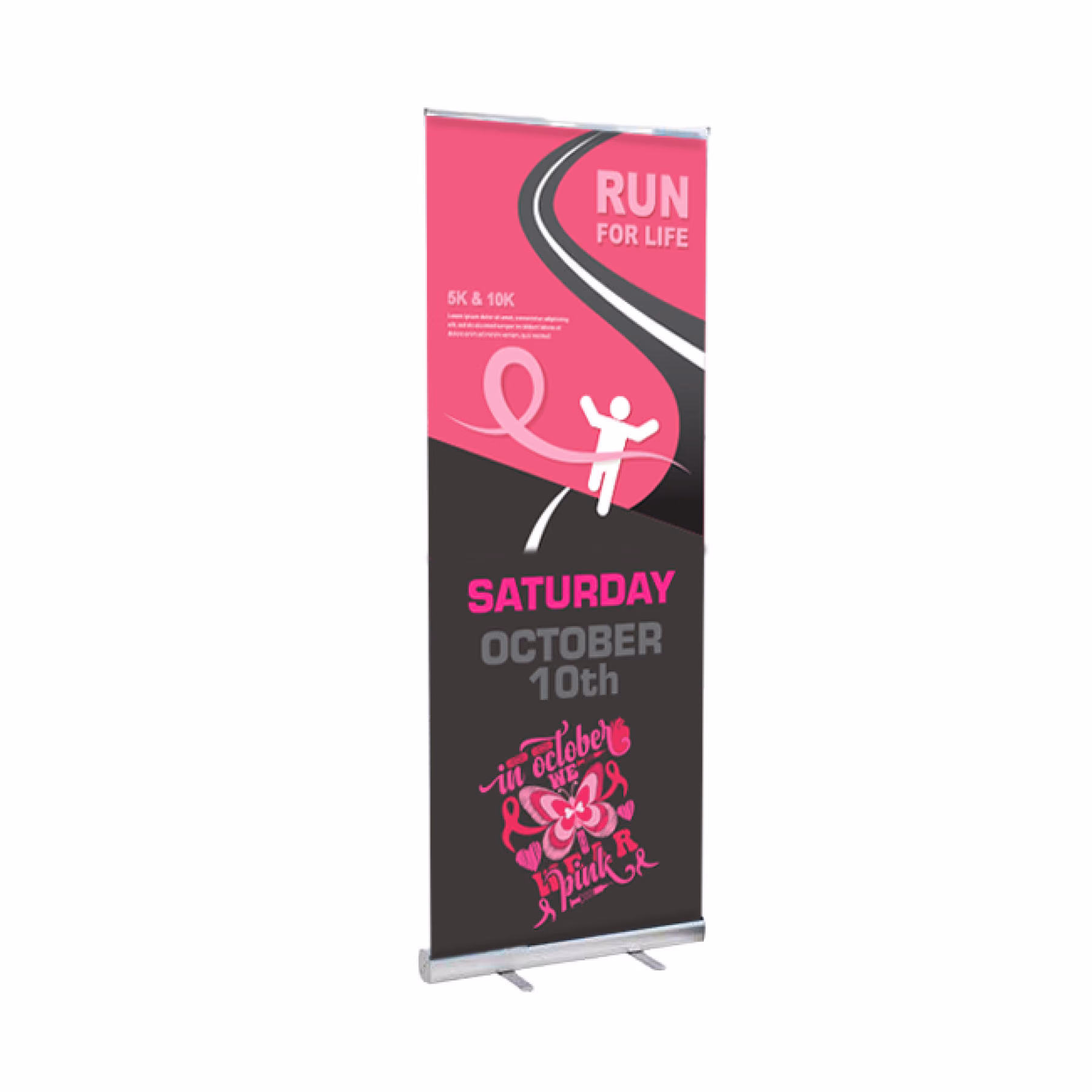 Custom DisplaySplash 31 ½" W x 78 ¾" H Roll-Up Fabric Banner