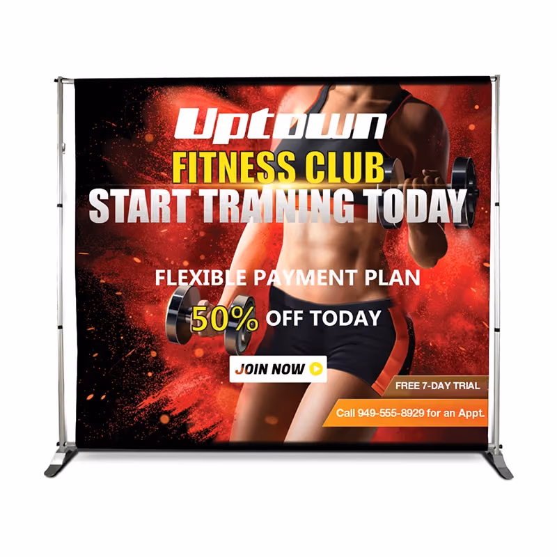 Custom DisplaySplash Fabric Backdrop - 93.6" W x 84" H