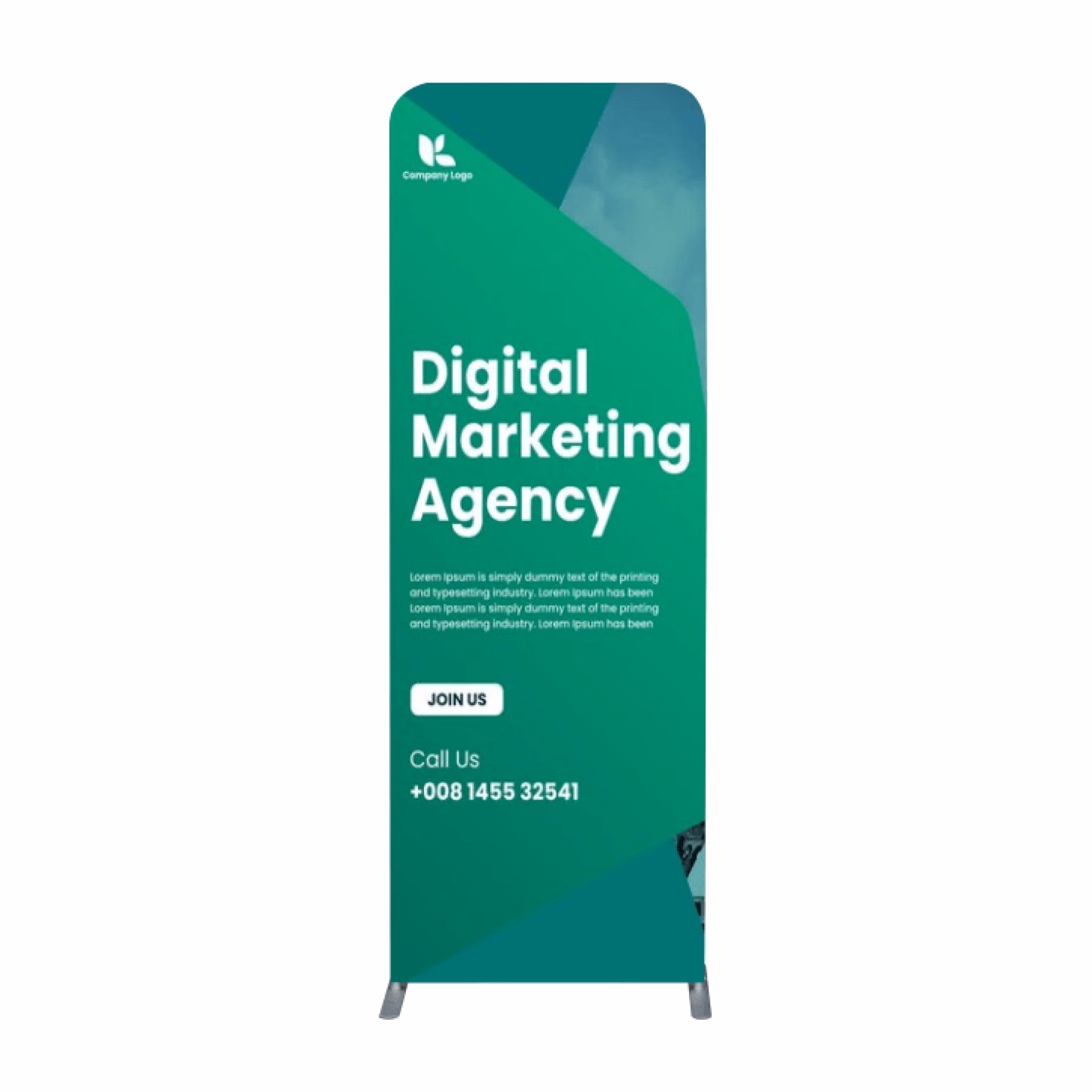 Custom DisplaySplash Single Sided Fabric Floor Banner - 31 ½" W x 89 ¾" H