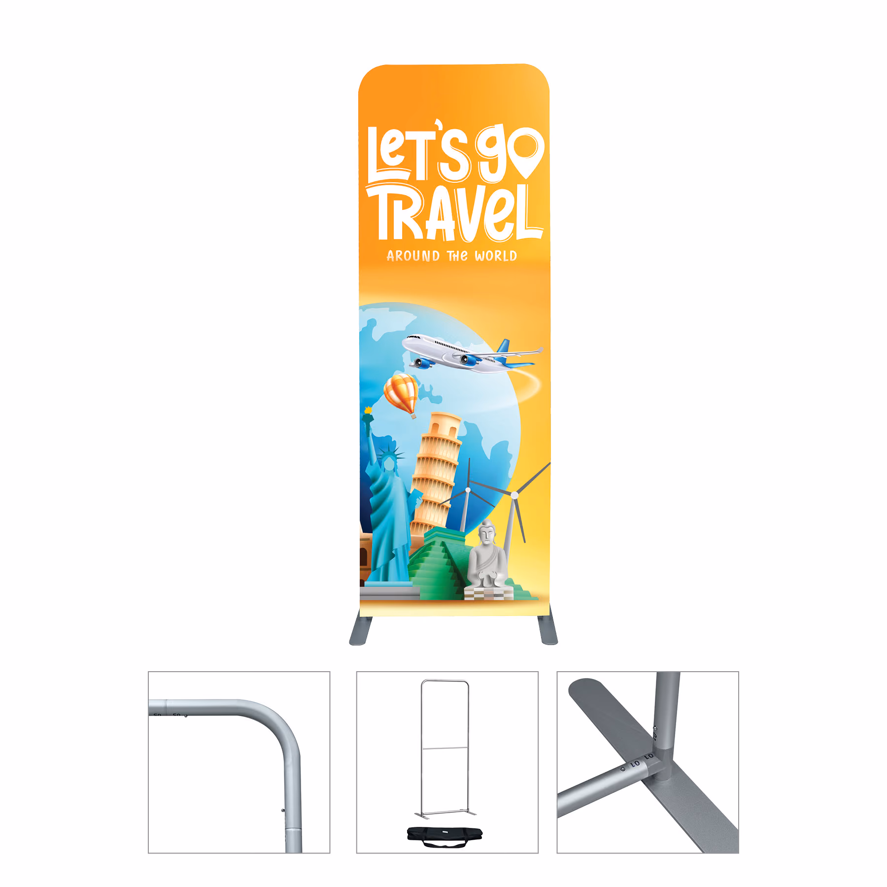 Custom DisplaySplash Single Sided Fabric Floor Banner - 31 ½" W x 89 ¾" H