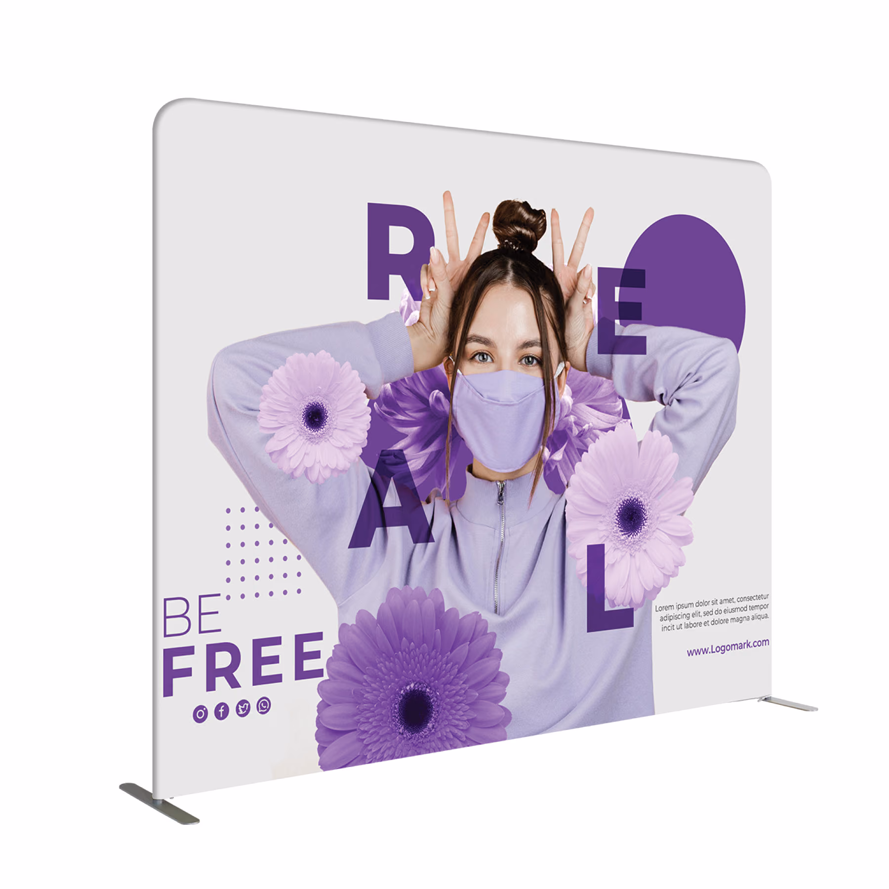 Custom DisplaySplash Tension Fabric Display - 8' W x 7.5' H