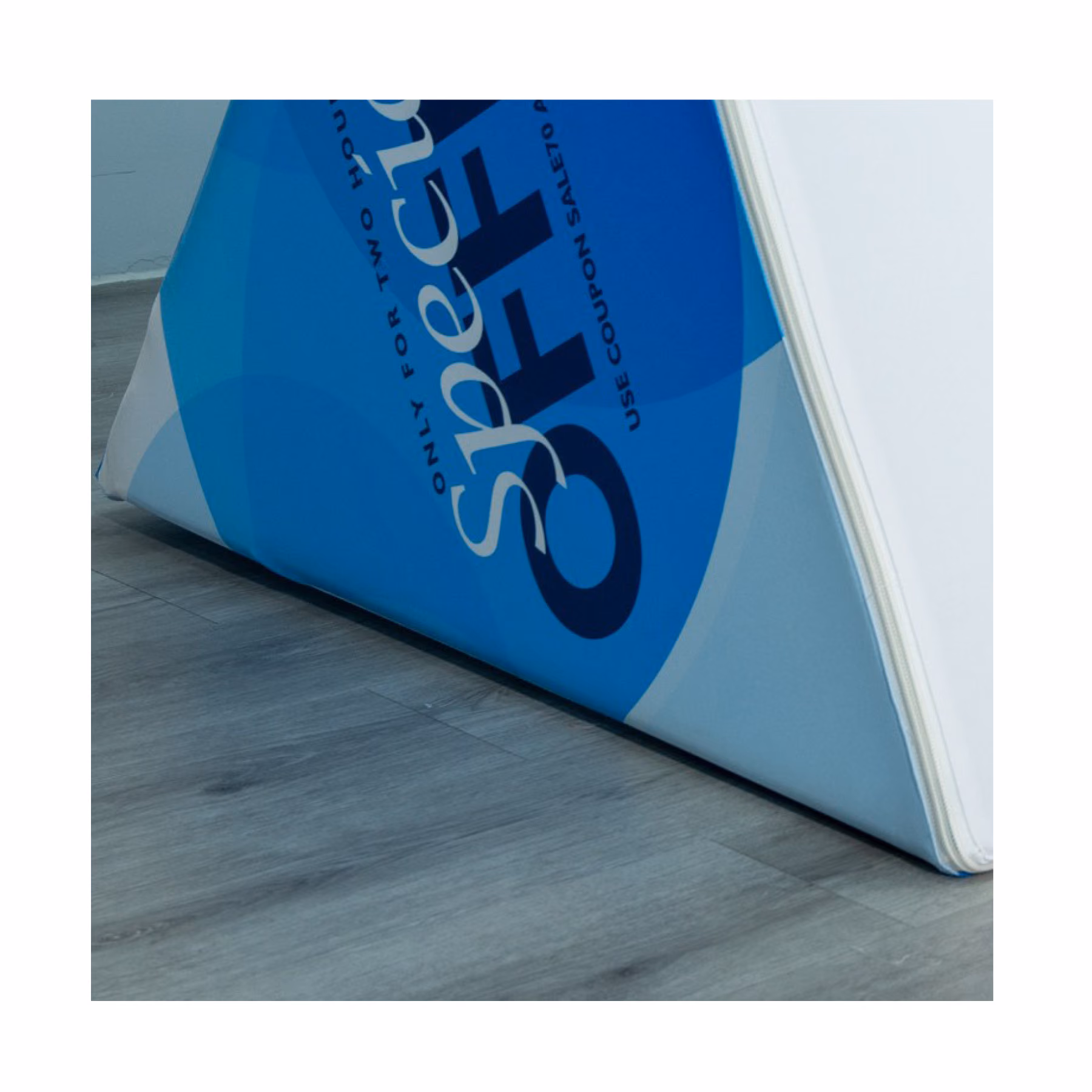 Custom DisplaySplash Triangular Fabric Floor Sign - 78" W x 39" H