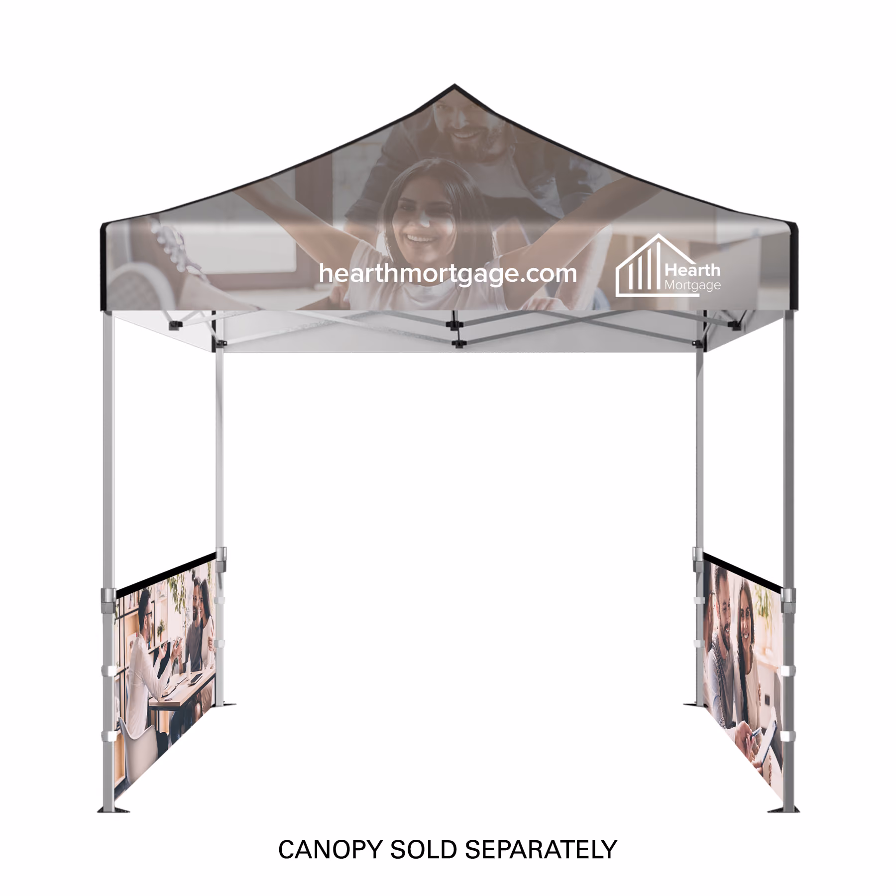 Custom DisplaySplash 10' x 3' Double-Sided Tent Wall, 2pc Set