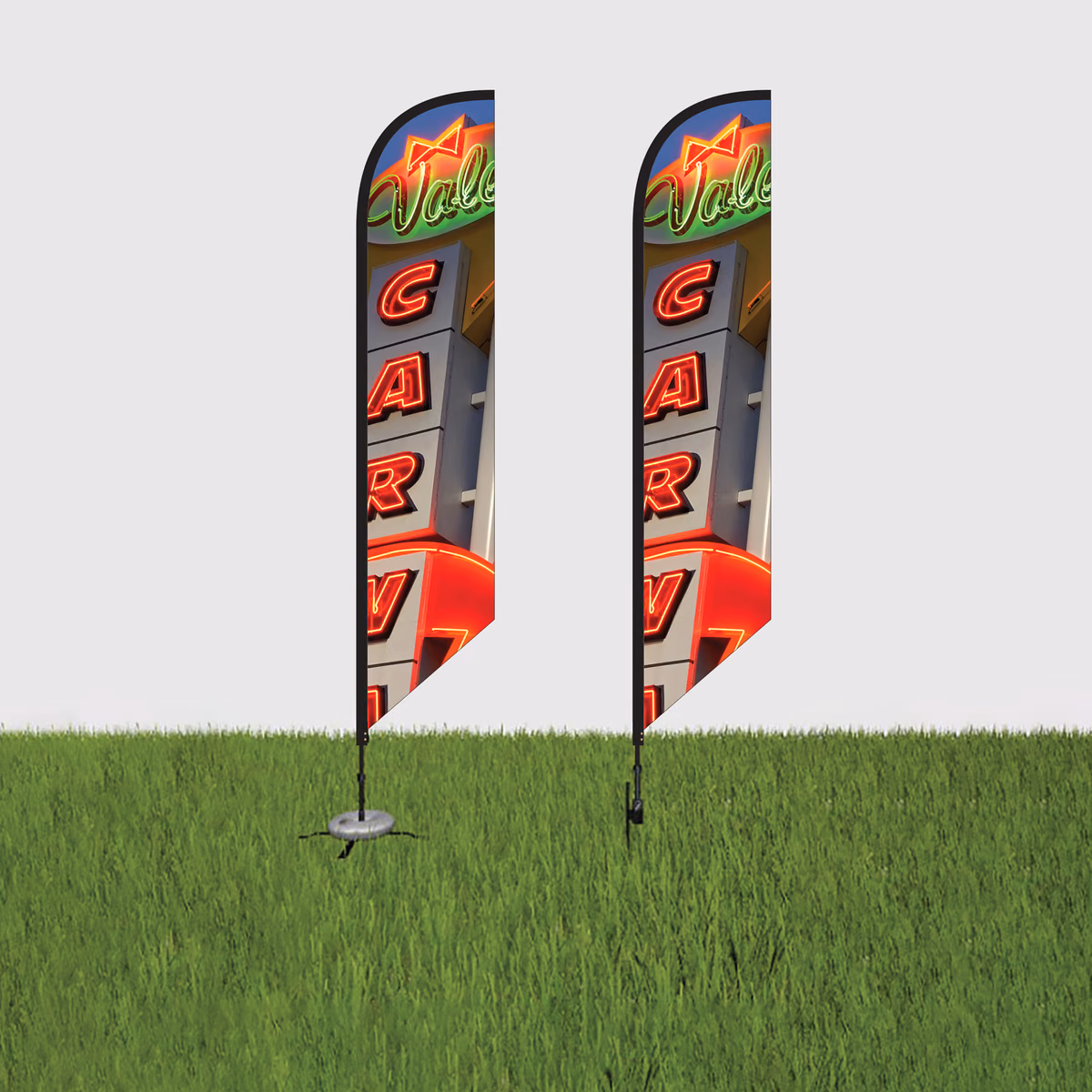 Custom DisplaySplash 9' Single-Sided Custom Feather Flag
