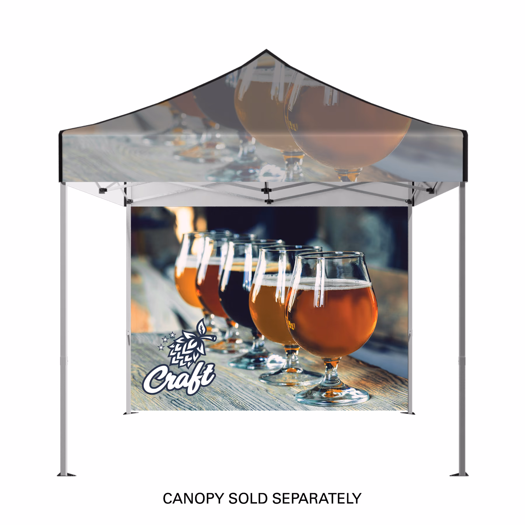 Custom DisplaySplash Single-Sided Full Tent Wall