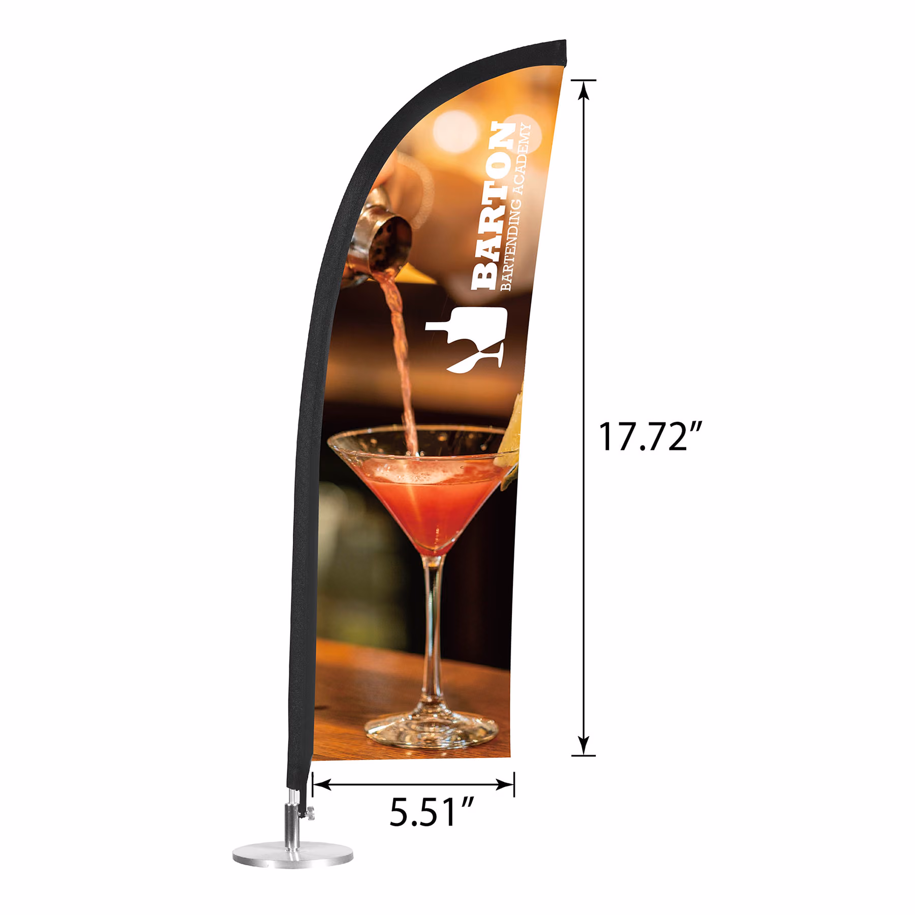 Custom DisplaySplash Tabletop Feather Flag - Single Sided