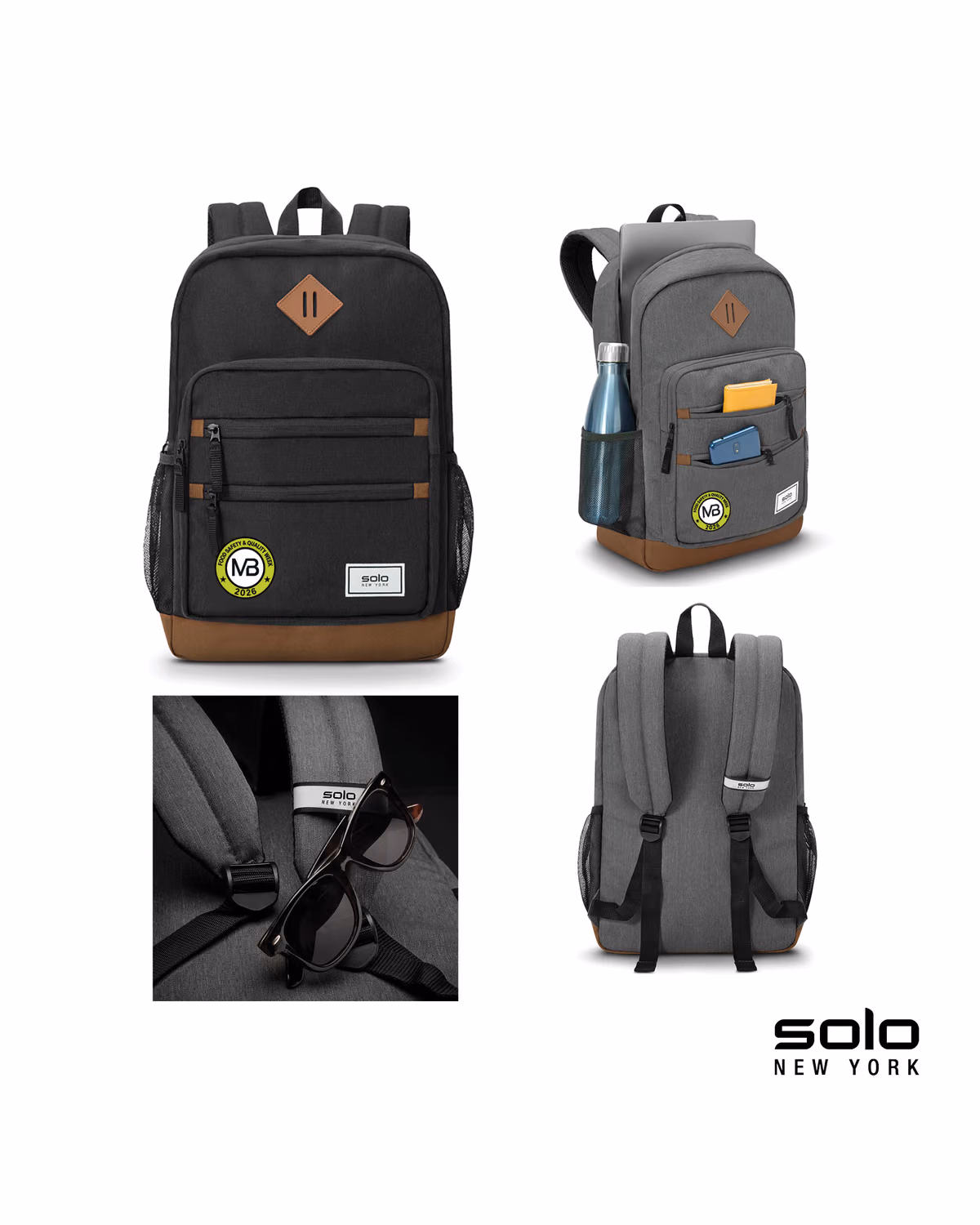 Custom Solo New York Re:fresh Backpack - Black - front