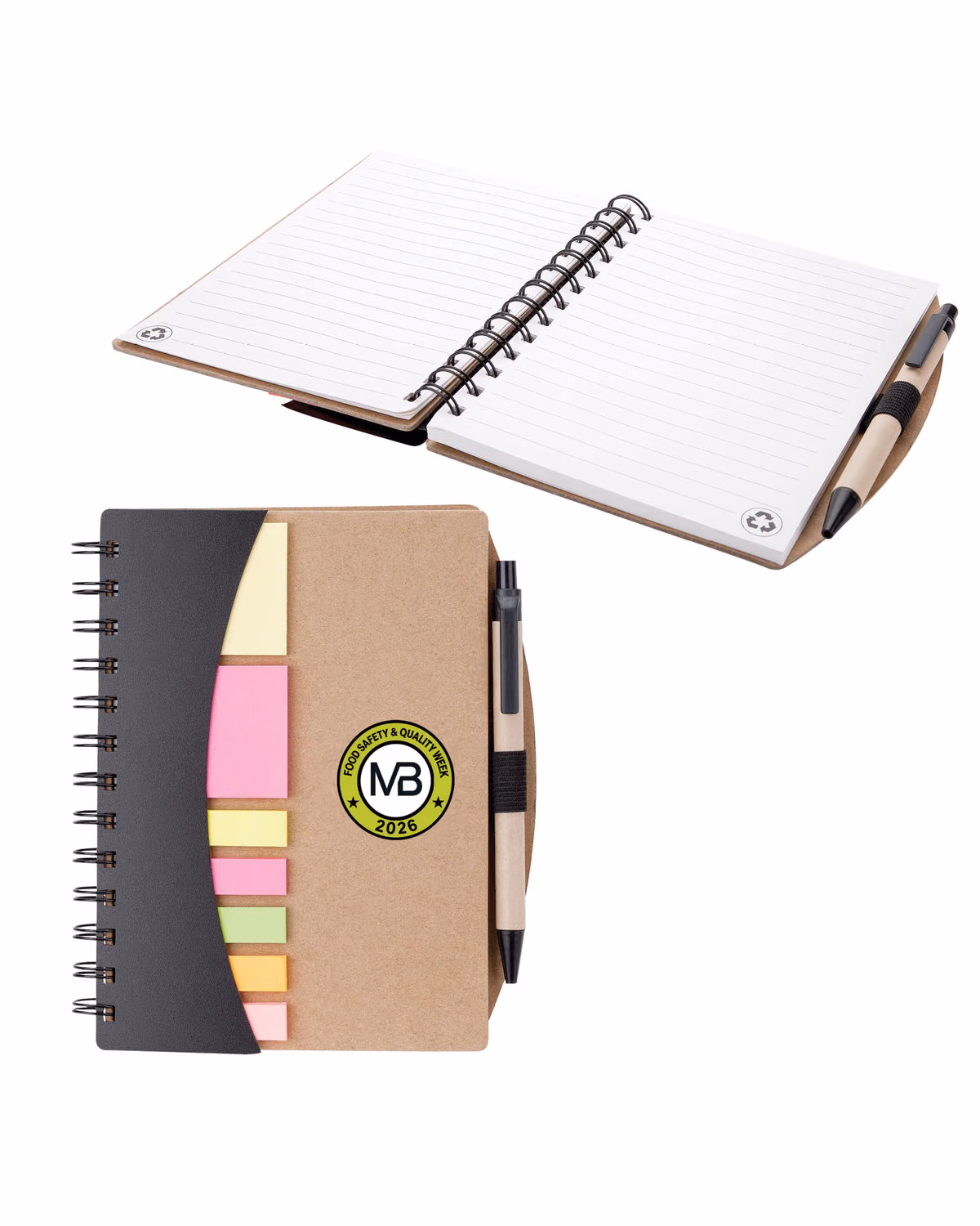 Custom Broome Junior Notebook with Pen, Flags & Sticky Notes - side